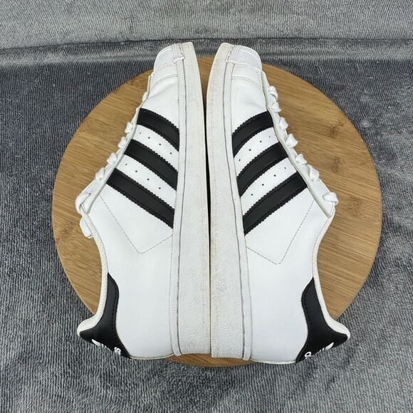 Adidas Superstar Shoes Womens Size 8.5 White Black Leather Shell Toe C77153 - Picture 6 of 9